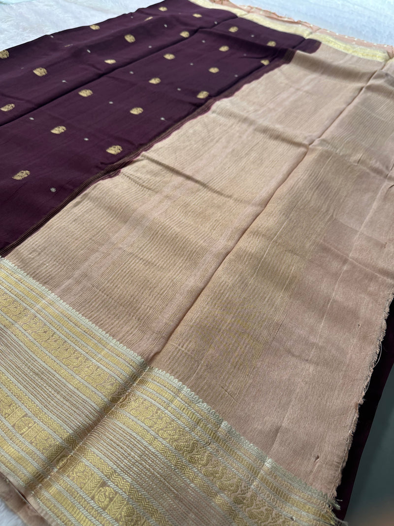 Fancy Tussar Silk Saree-JU13