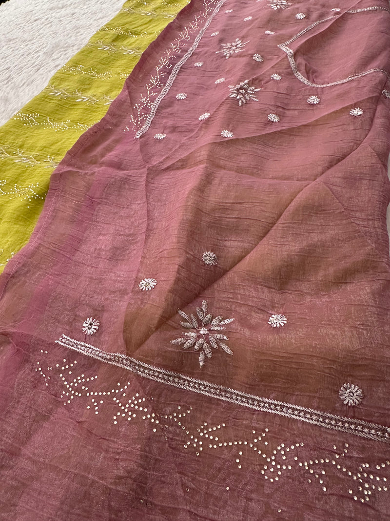 Work Organza Saree-JU12