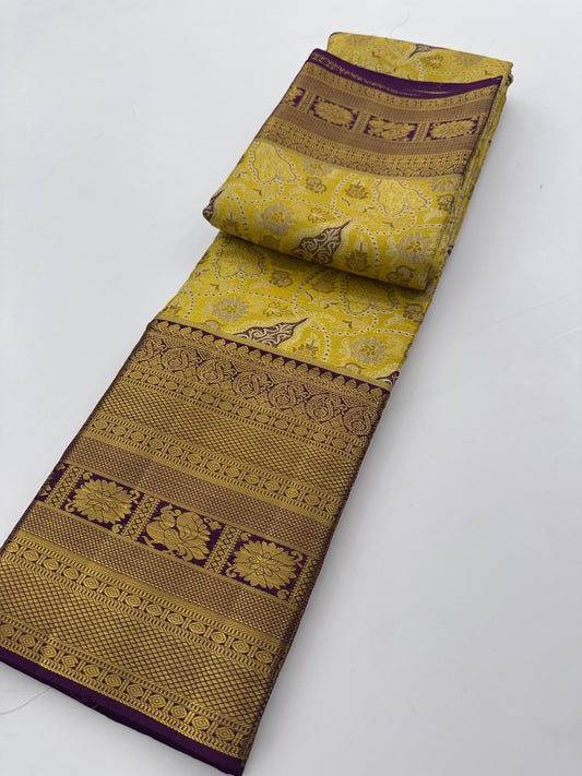 210- Pure Silk Wedding collection mustard