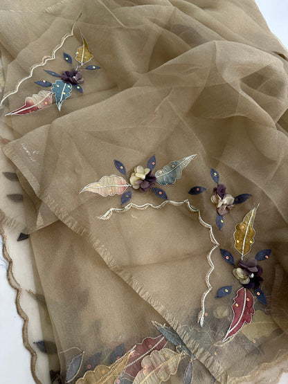 Organza Work Fancy Appliqué Work-M24
