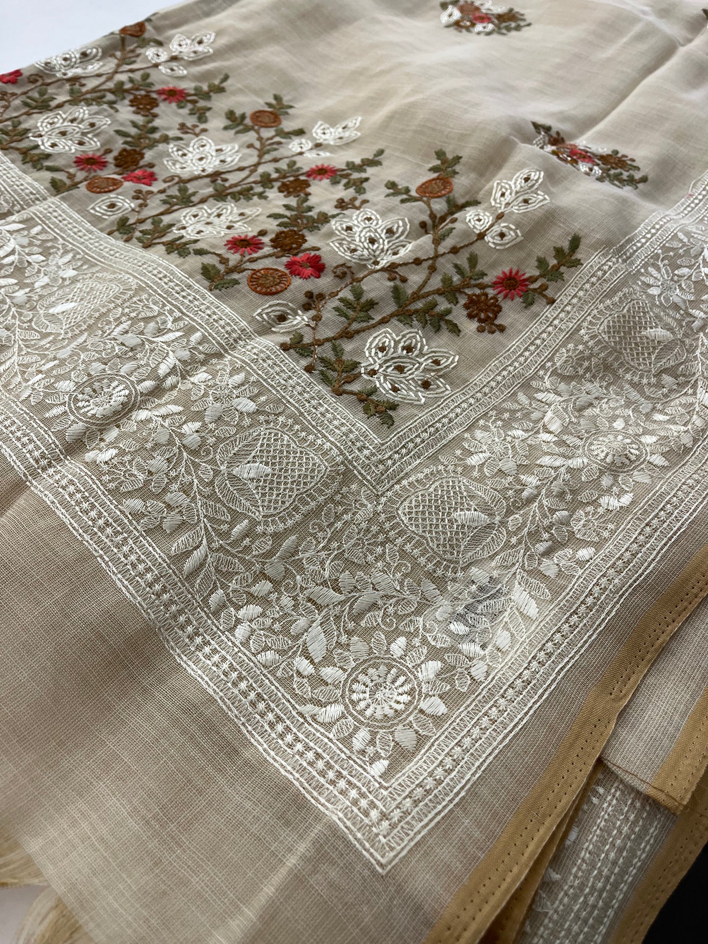Linen cotton Fancy saree