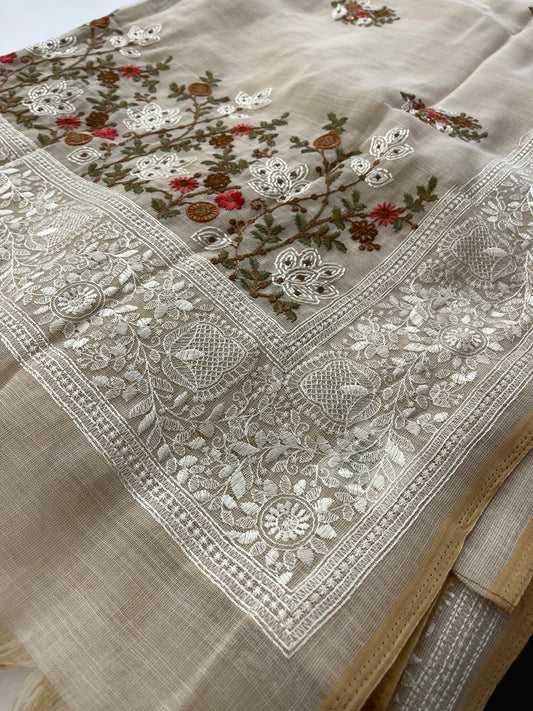 Linen cotton Fancy saree