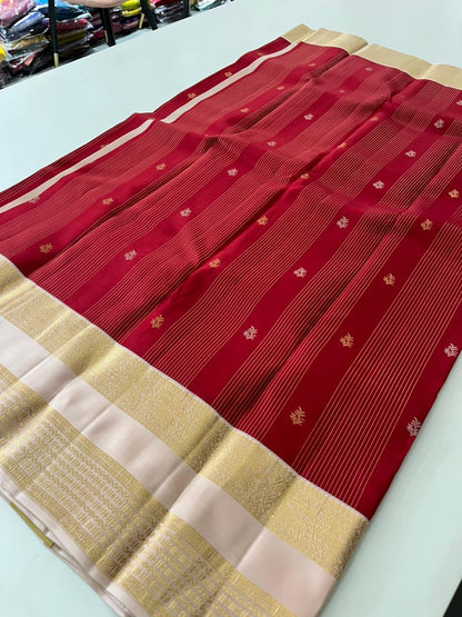 Dark Pink x Light Pink Kanchi Pattu Saree