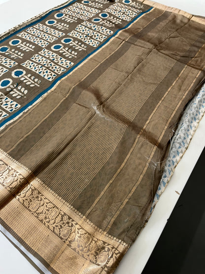 Ju3 Premium Printed Tussar