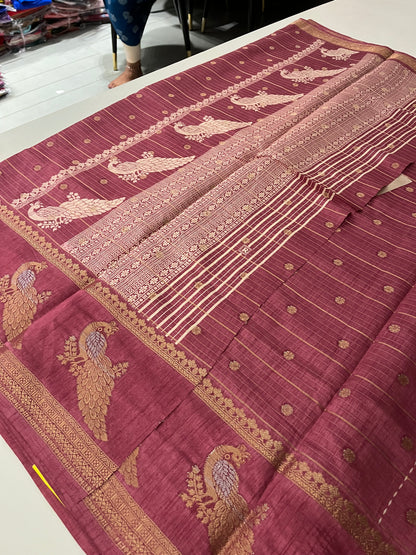 Tussar Chiffon Saree