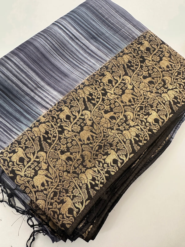 Crape Banarsi Designer Saree-JU4