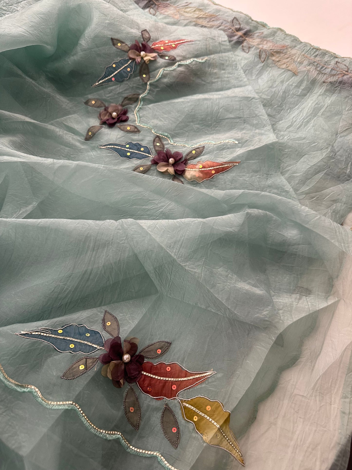 Organza Work Fancy Appliqué Work-M24