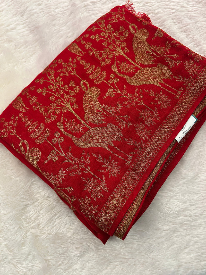Premium Jute Tussar Fancy Saree-M14