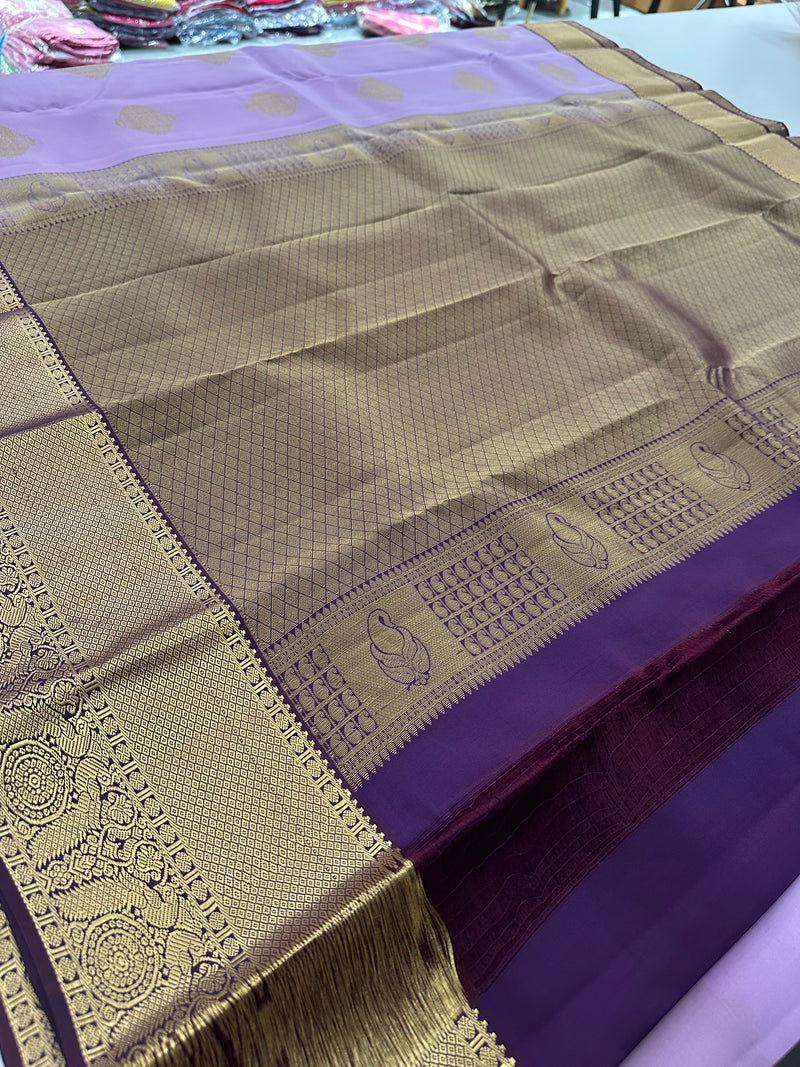 Self Kanchi Silk Sarees🌹-AU14