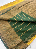 New collection in South Cotton Silk sarees for Varmahalaxmi with contrast matching blouse piece🌹-AU3
