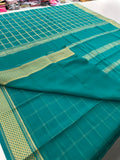 Pure Crape Mysore Silk Saree  100GSM❤️❤️-J22