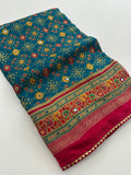 Crush Patola Bandhini Saree – Blue X Red AU24