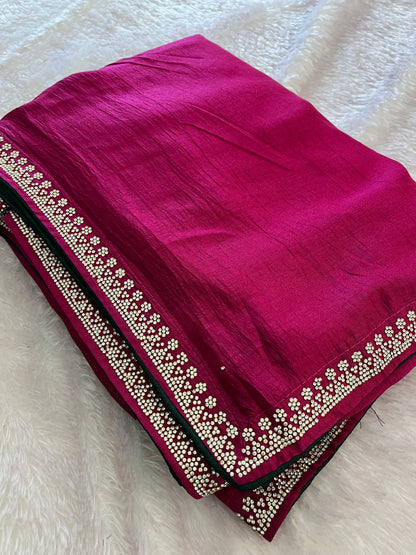 Tussar Fancy Stone Work