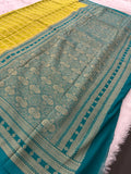 Premium Georgette Sarees In Checks Zari and Small Border with Contrast Blouse Piece 🌹-JU18