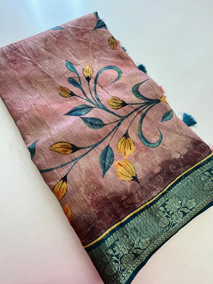 Printed Tussar fancy