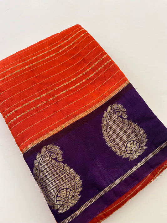 Semi Mysore silk new design
