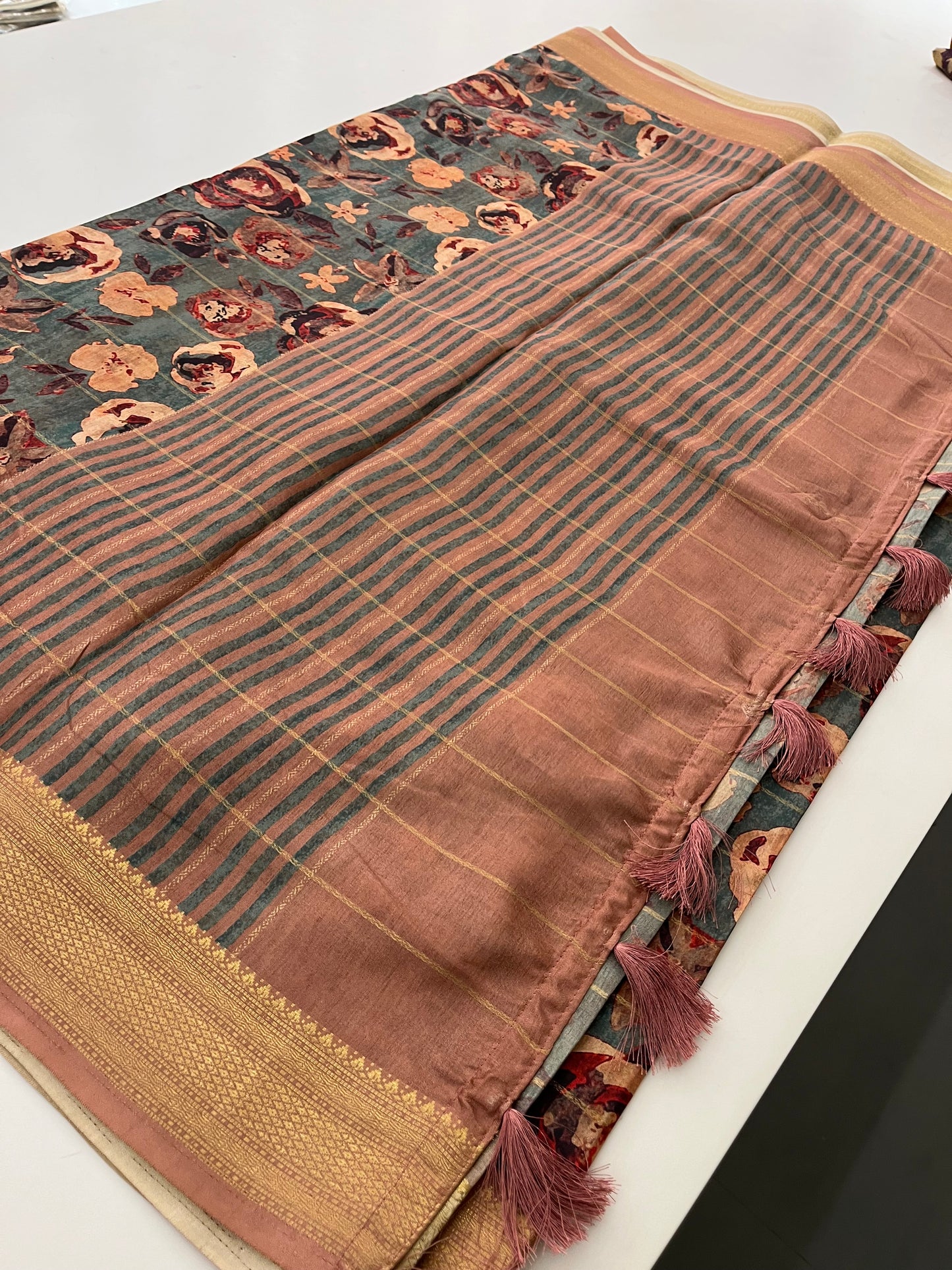 Printed Tussar Fancy