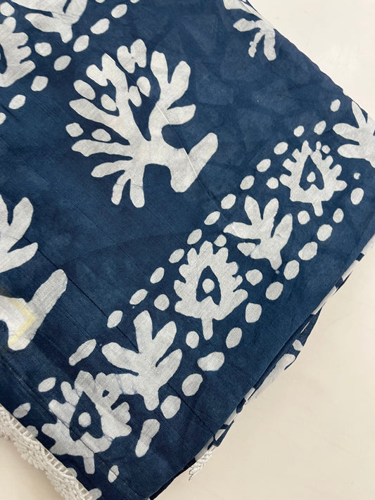 Fancy Soft Cotton Saree With Extra White chikankari Blouse