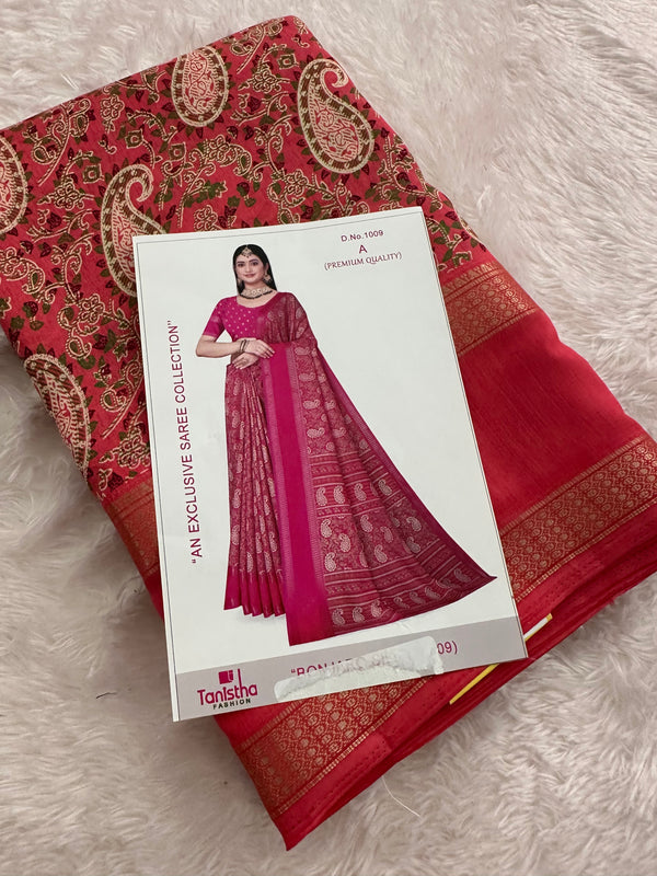 🌹New Launch🌹
Printed Vintage Style Crape Chiffon Sarees in Beautiful Bentex Border Style 🌹
-JU16