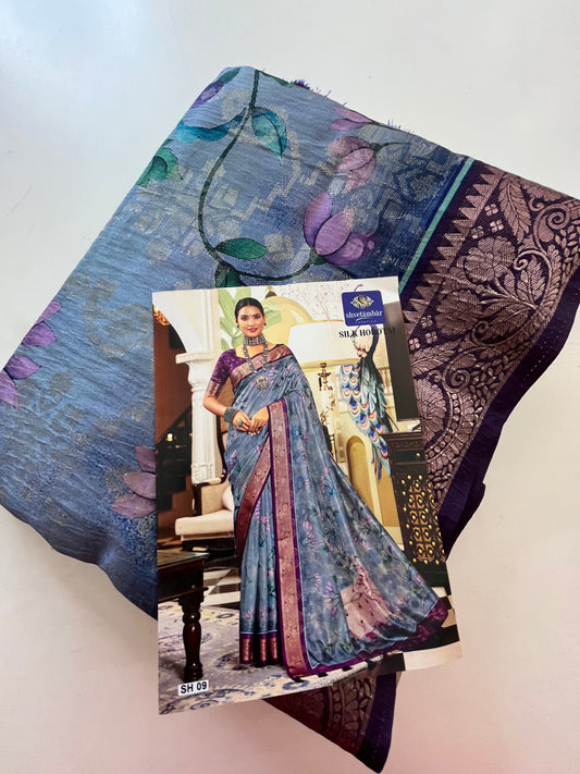 Printed Tussar fancy