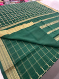Pure Crape Mysore Silk Saree  100GSM❤️❤️-J22