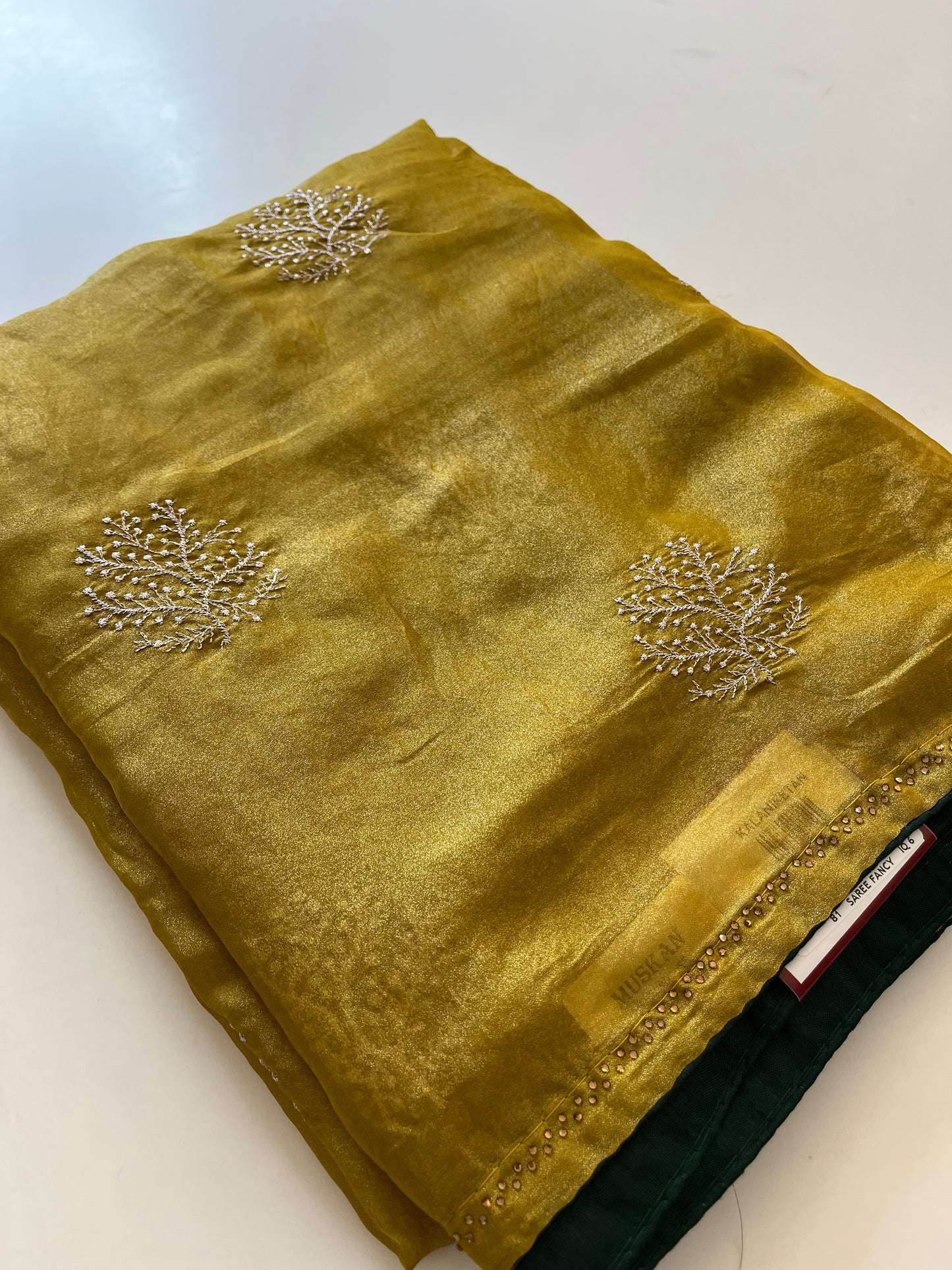 Laser Chiffon Work Saree
