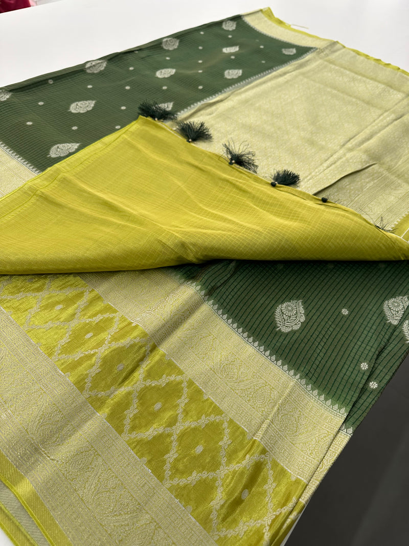 Crape Viscose Fancy Sarees-AU4