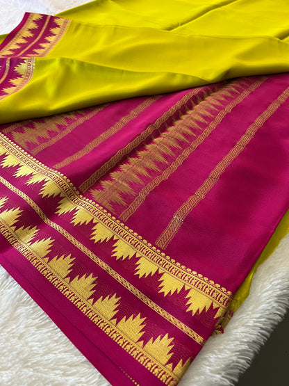 100 GSM Pure Mysore Crape silk saree
