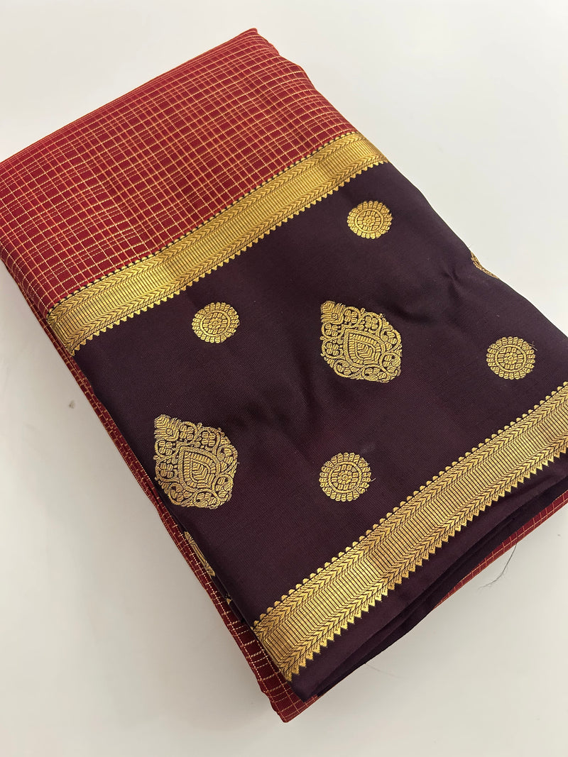 Kanchi PureMix Silk Sarees in Beautiful Color Combinations🌹 -AU1