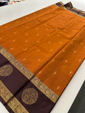 New collection in Kanchi Semi Silk sarees for Varmahalaxmi with contrast matching blouse piece-JU29