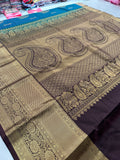 Kanchi Semi Silk Sarees in beautiful color combinations🌹- AU12