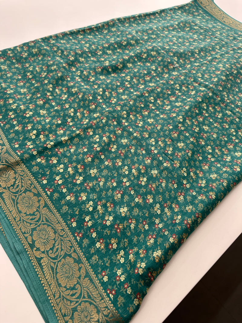 Crepe Chiffon small flower prints -AU3