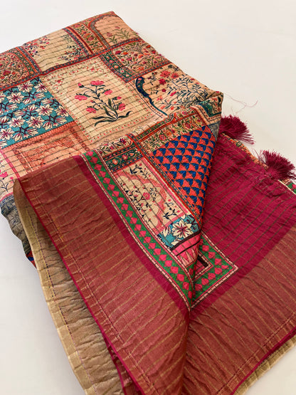 Crush Tussar Printed