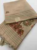 Tussar Katha Work Fancy Saree-Au10