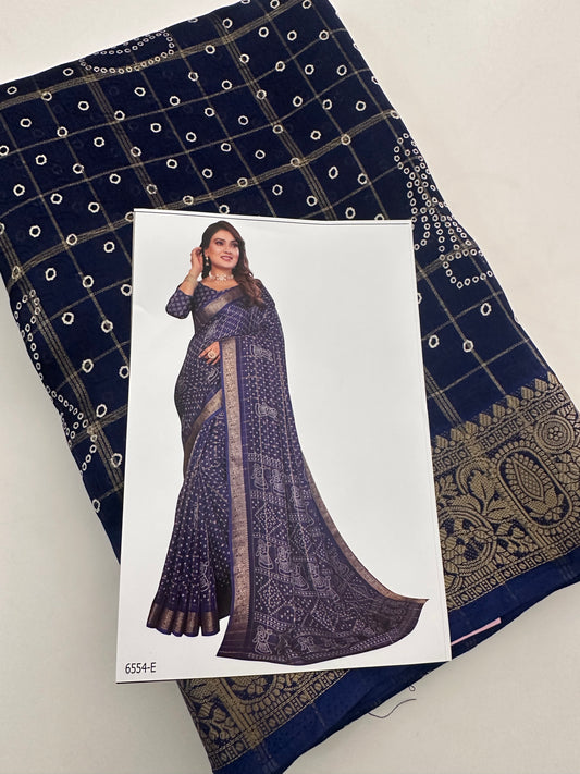 Crape Chiffon Fancy Saree-J1