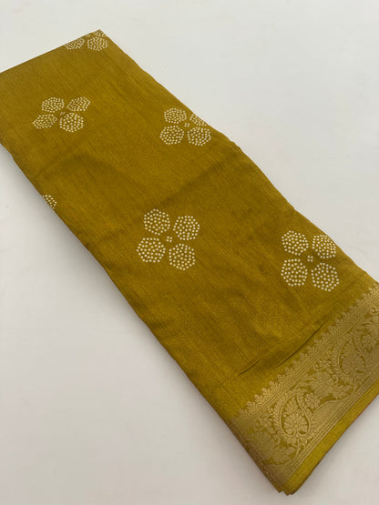 Tussar Chiffons Lines-J13