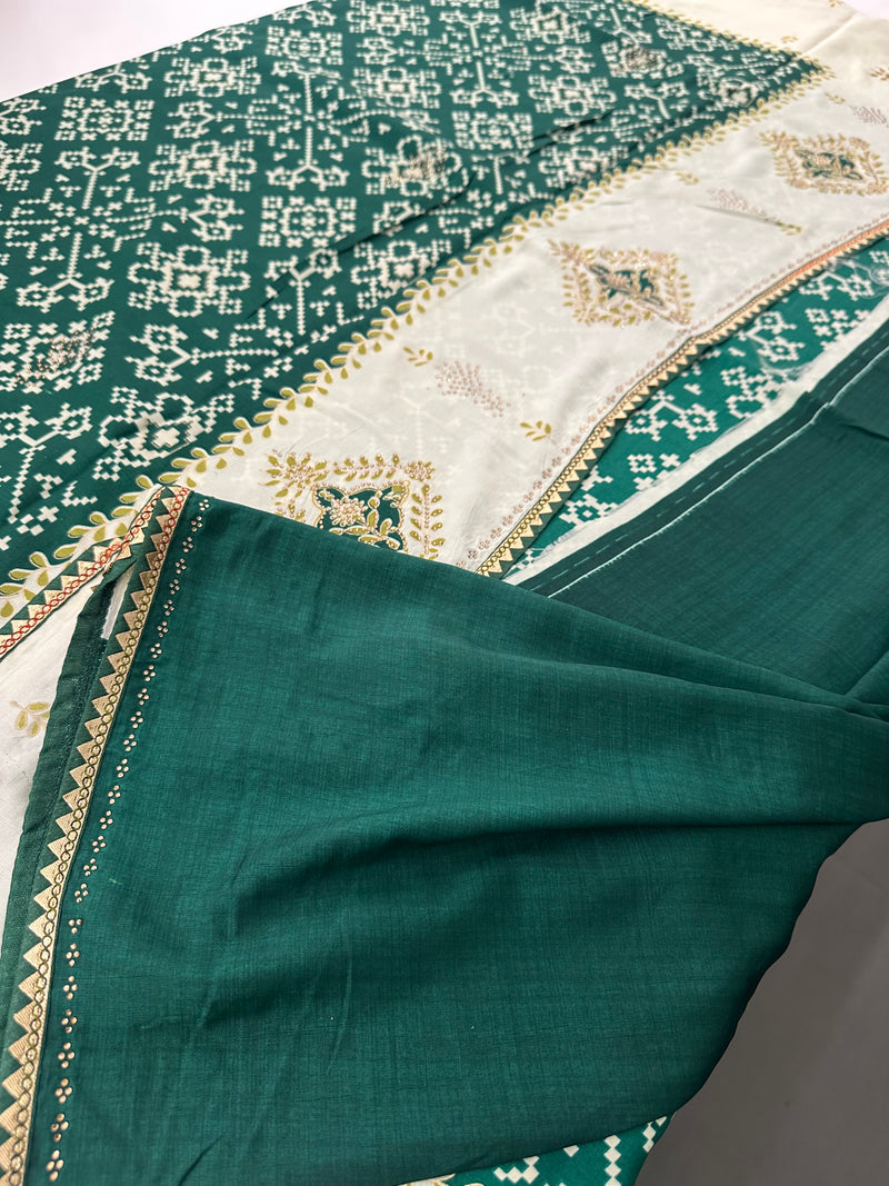 Patola Stone Work Fancy Saree-J30