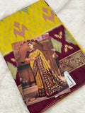 Ikkat Print Crape Chiffon-M26