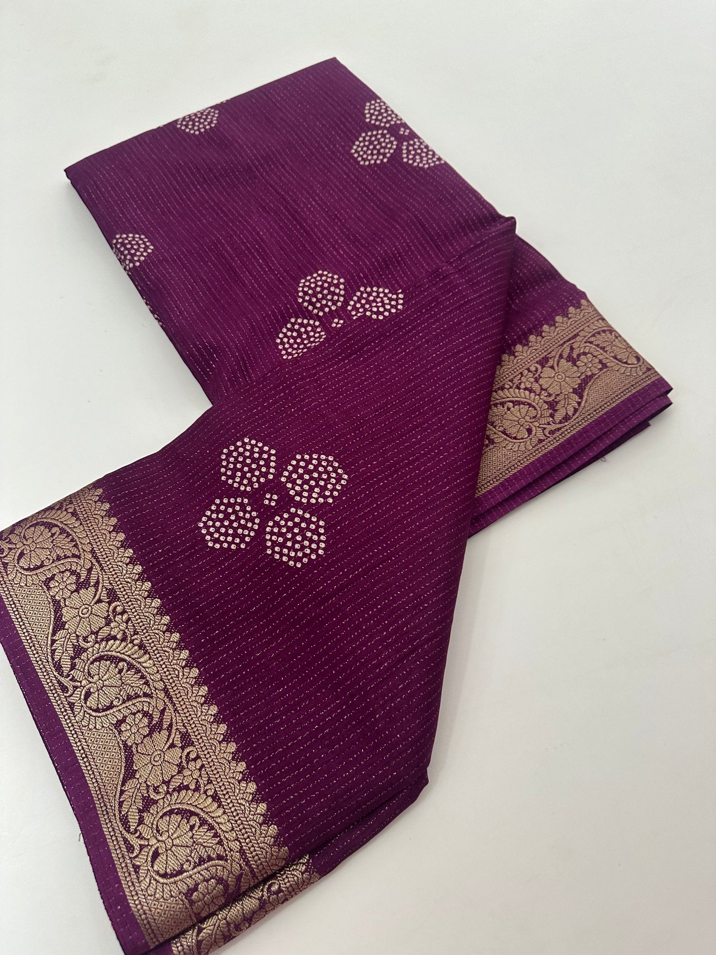 Tussar Chiffons Lines-J13
