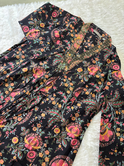 Floral Anarkali Kurti With Plaazo