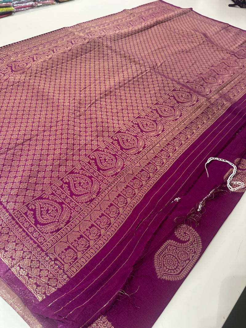 Banarsi Crape Fancy 🌹-AU6