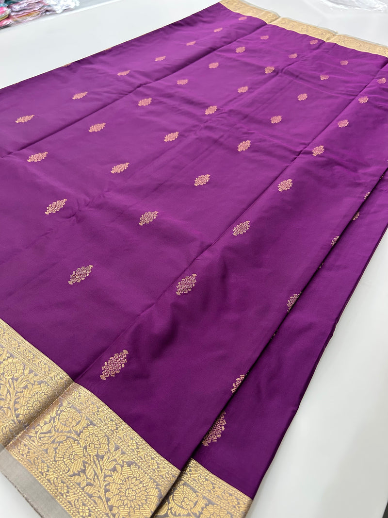 New collection in Kanchi Semi Silk sarees for Varmahalaxmi with contrast matching blouse piece-JU30