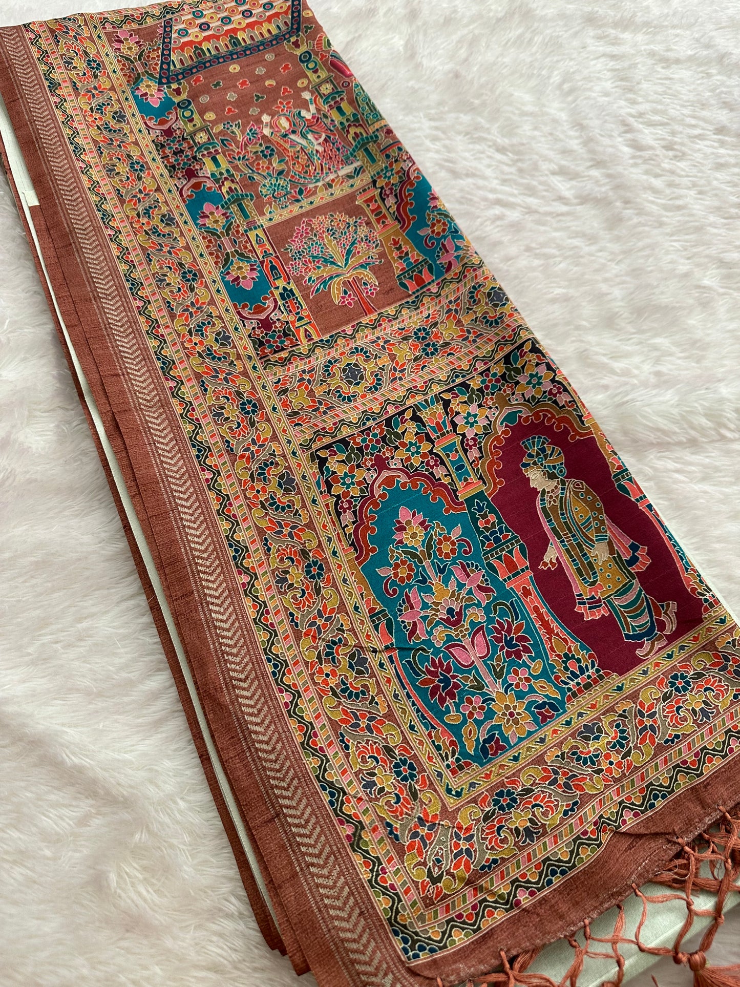 Kalamkari Tussar Fancy-M10
