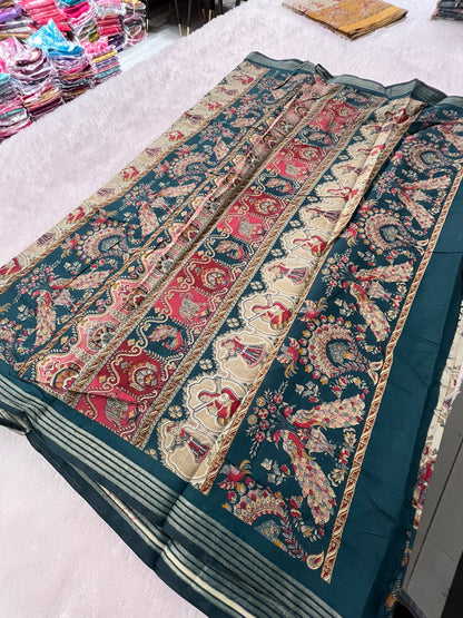 Crape chiffon printed