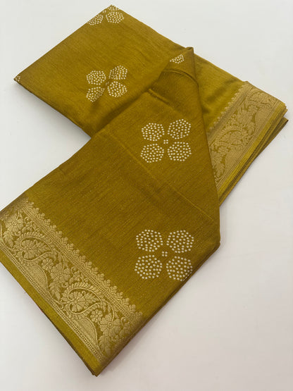 Tussar Chiffons Lines-J13