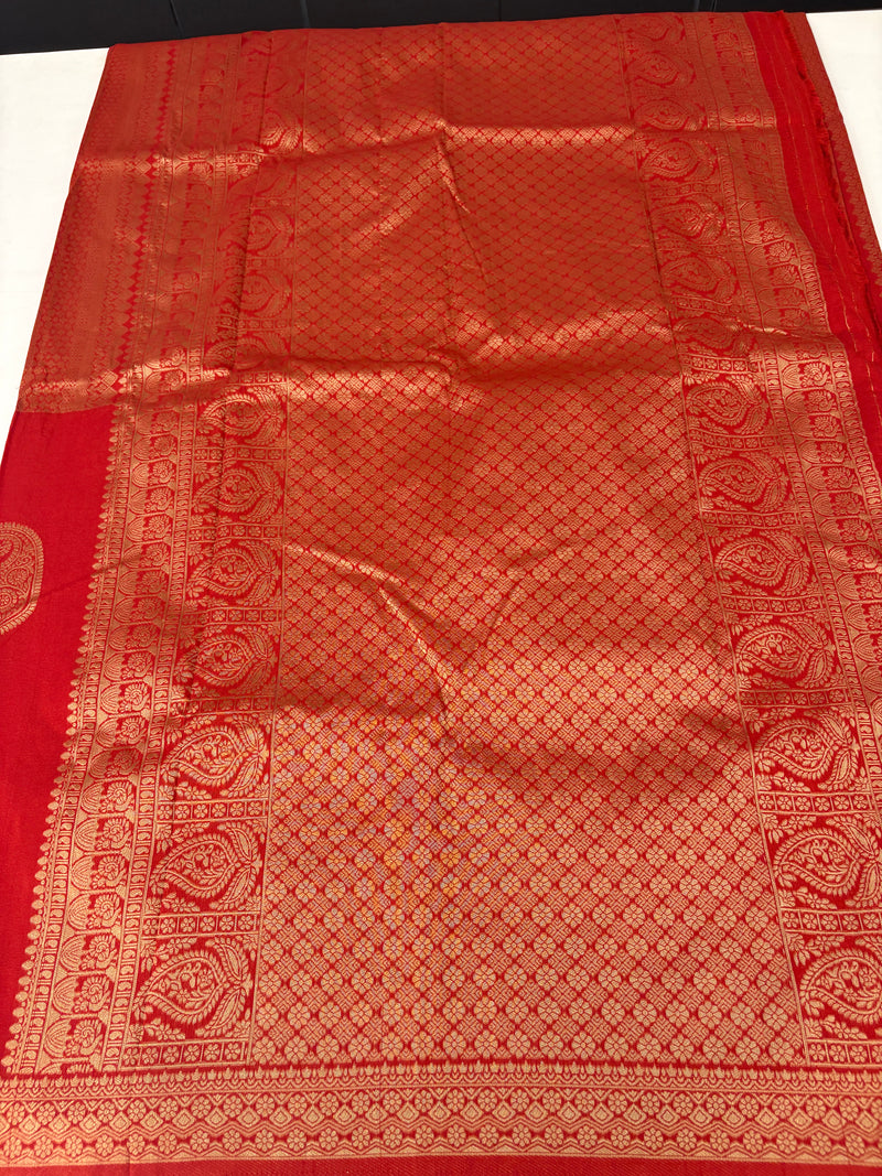ORANGE TUSSAR DESIGNER SAREE-J25