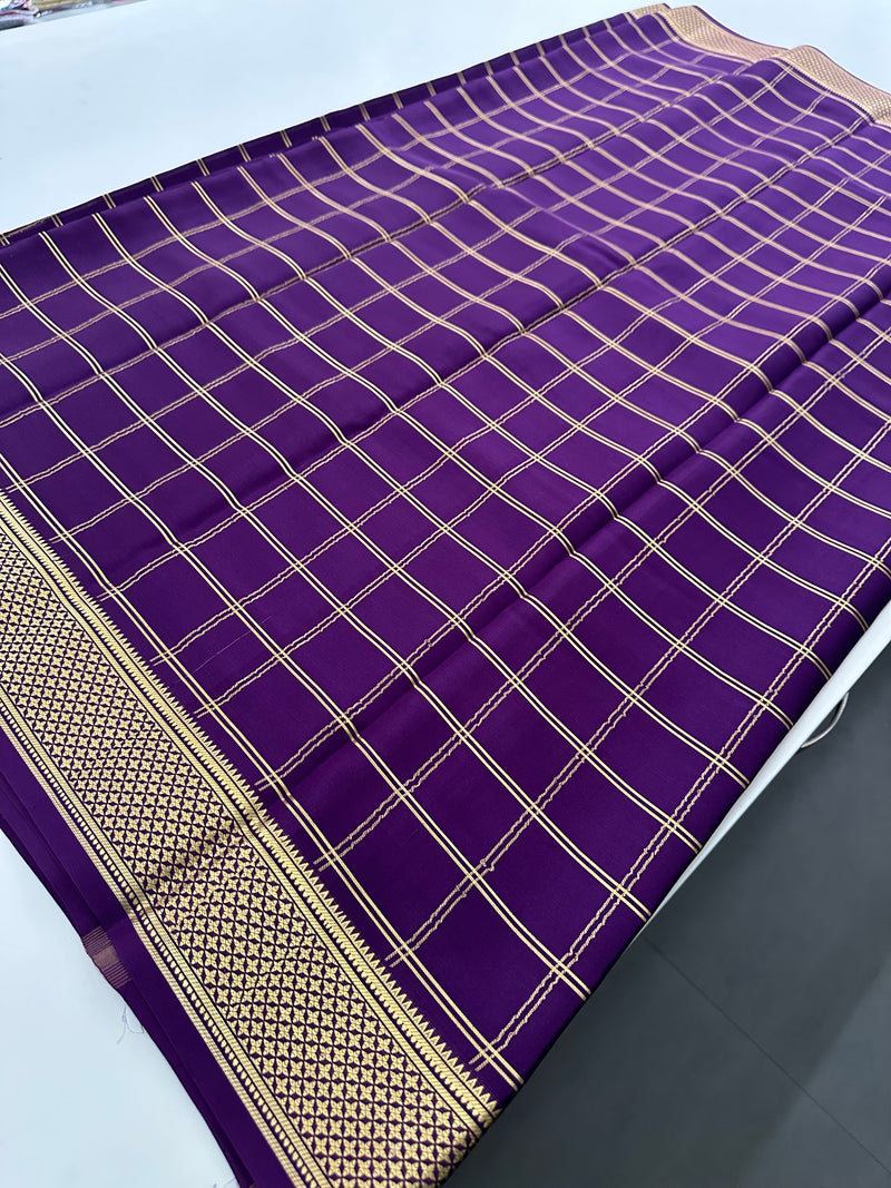 Pure Crape Mysore Silk Saree  100GSM❤️❤️-J22