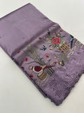 Cut Work Designer Full Embroidery Work Pure Tussar-J20