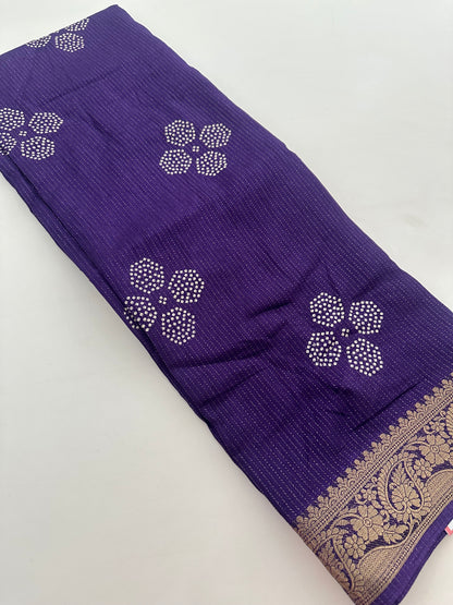 Tussar Chiffons Lines-J13