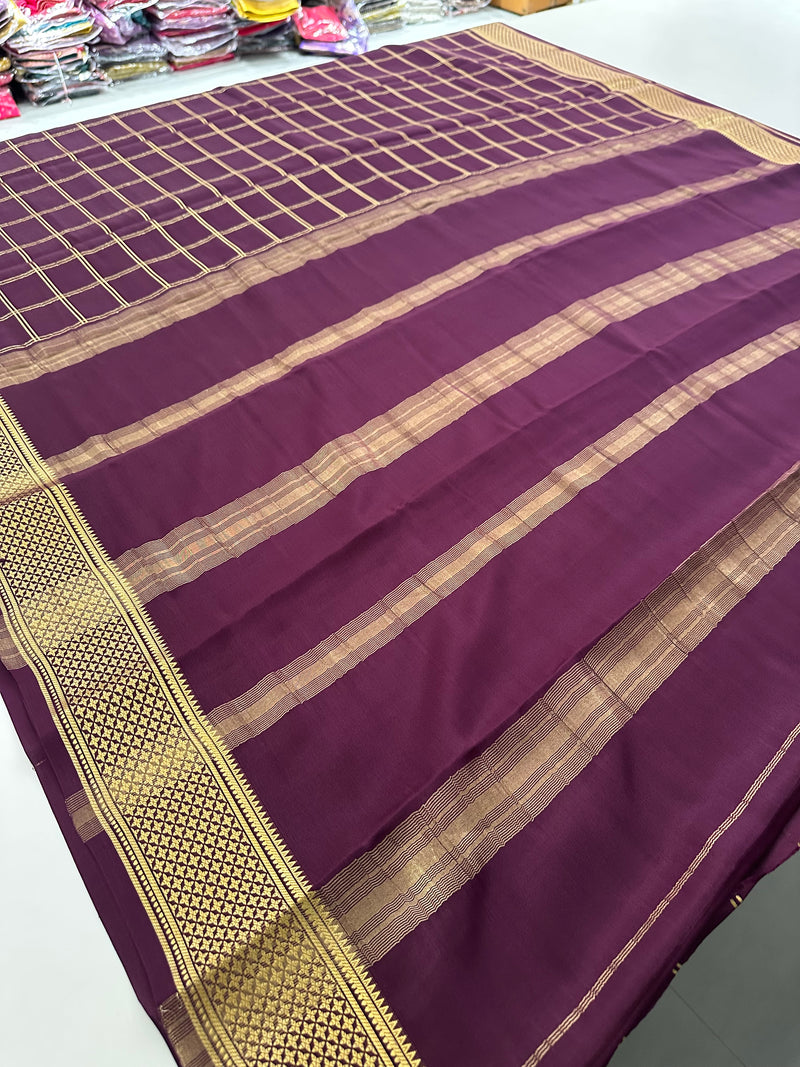 Pure Crape Mysore Silk Saree  100GSM❤️❤️-J22